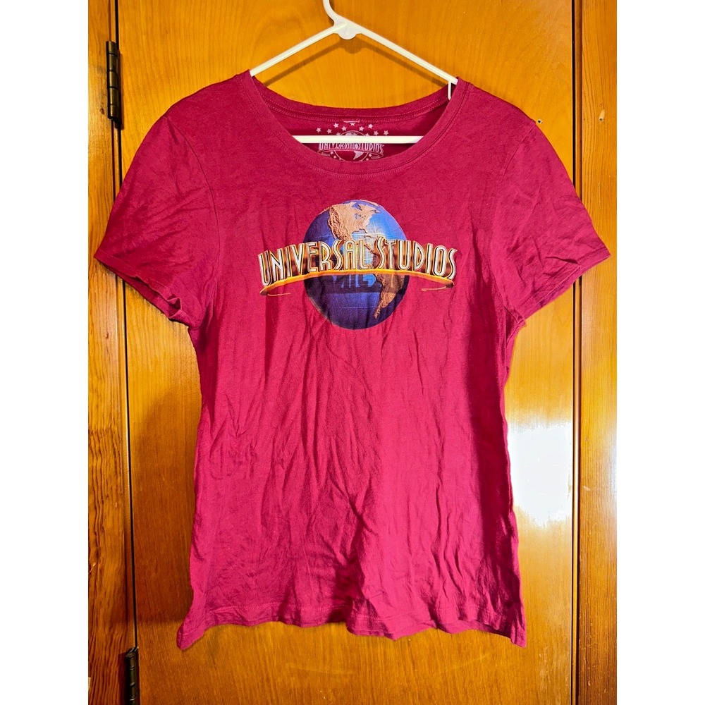 Universal Studios Theme Park T-Shirt Womens M Red Logo‎ Vacation Summer